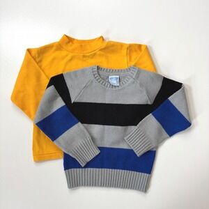 Bundle of Kids Vintage Long Sleeve Striped Sweater Mock Turtleneck 3T